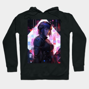 Cybernetic Journeys: Ghost in the Shell Aesthetics, Techno-Thriller Manga, and Mind-Bending Cyber Warfare Art Hoodie